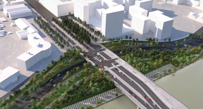 Les aménagements du pont Simone-Veil